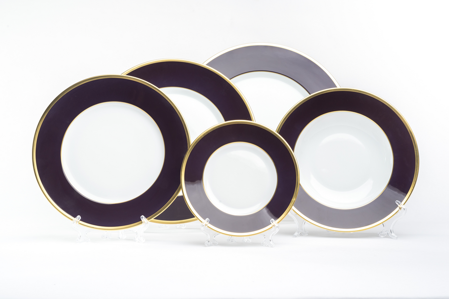 Sous Le Soleil 5-Piece Dinner Set Aubergine (package of 60 items)