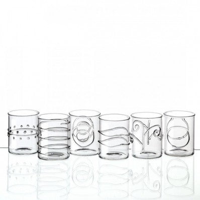 Deco Clear 6 pcs Shot Glass Assorted