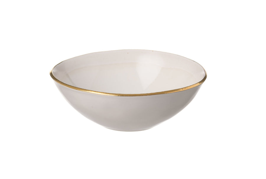 Edge Bowl 16 Ivory Gold (Set of 2)