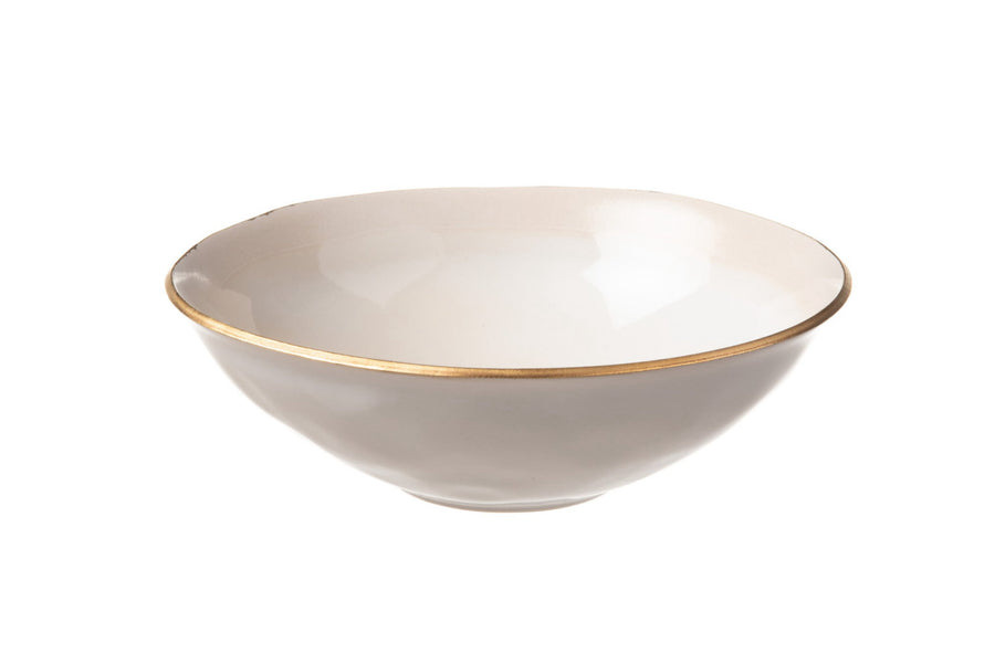 Edge Bowl 25 Ivory Gold