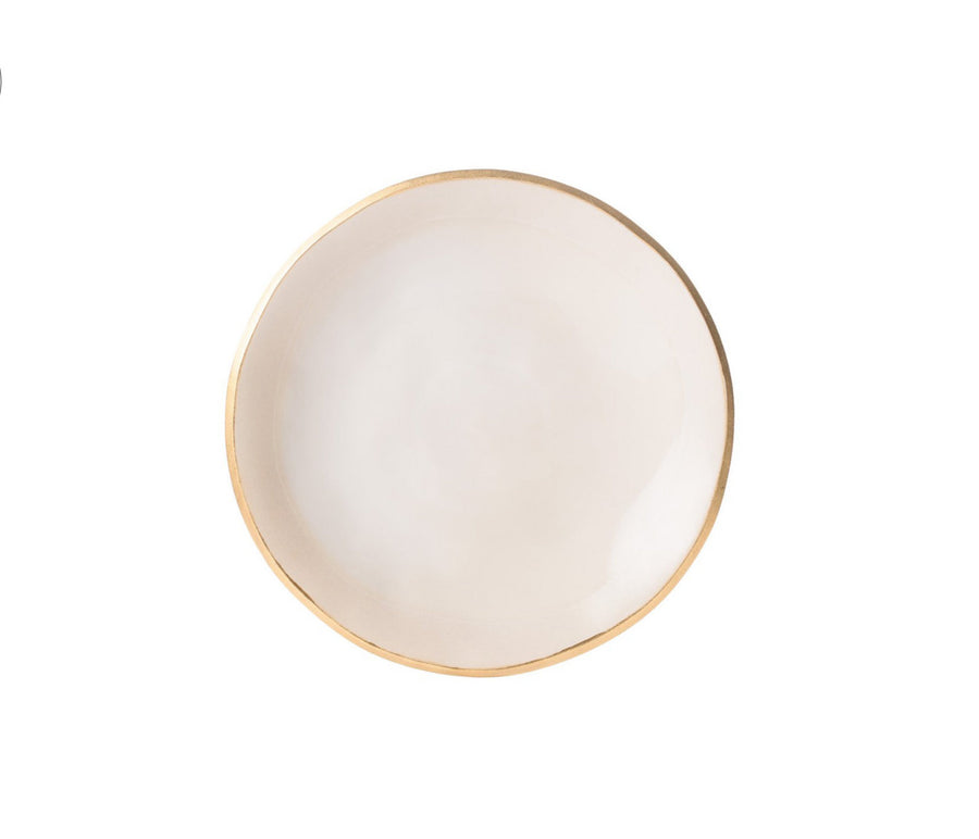 Edge Plate 19 Ivory Gold (Set of 2)