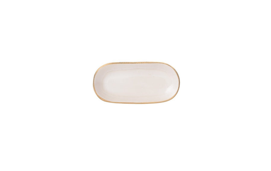 Edge Platter 12 Ivory Gold (Set of 2)