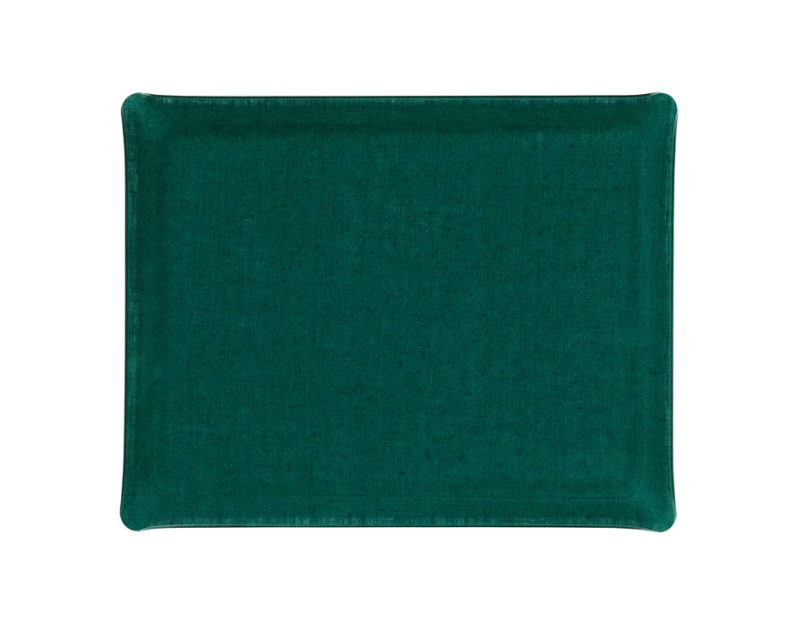 Acrylic Tray Emerald Green Linen