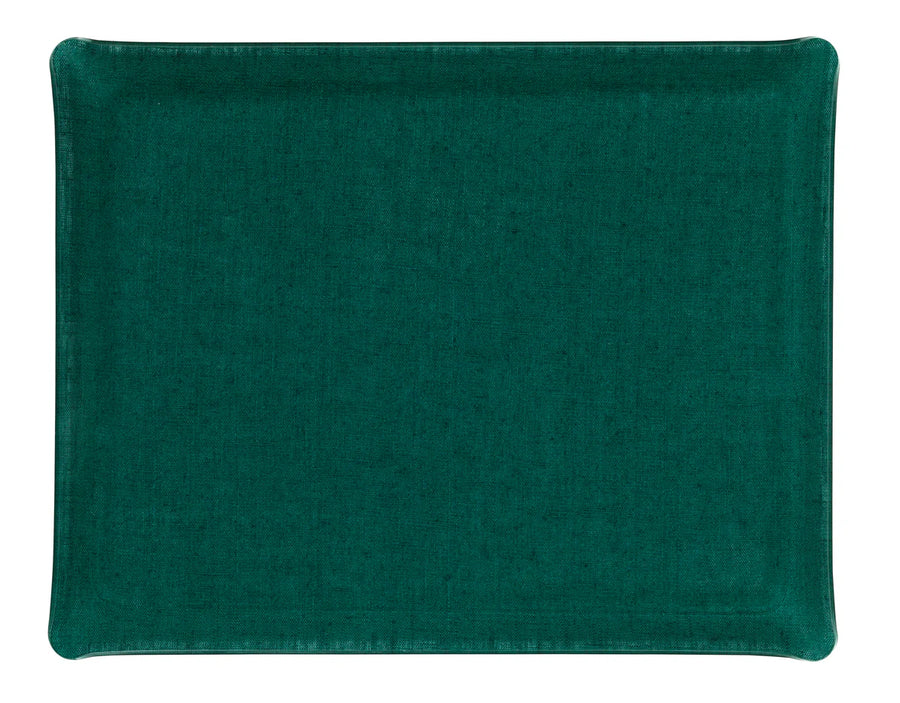 Acrylic Tray Emerald Green Linen