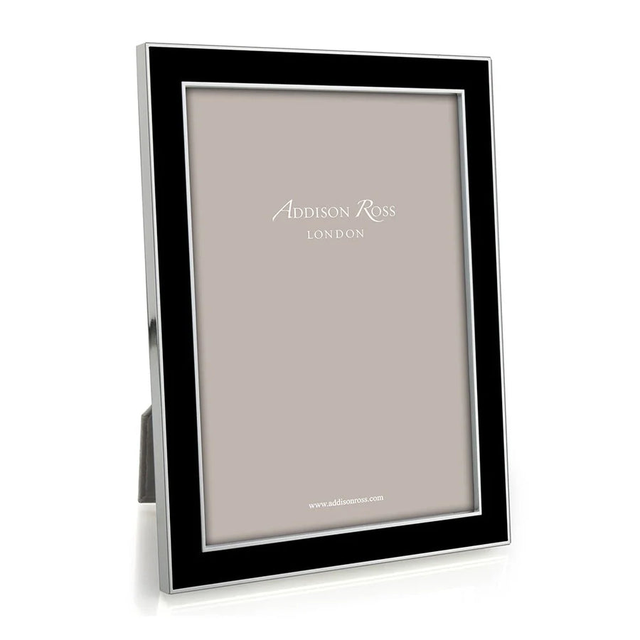 5x7 15mm Black Enamel and Silver Frame