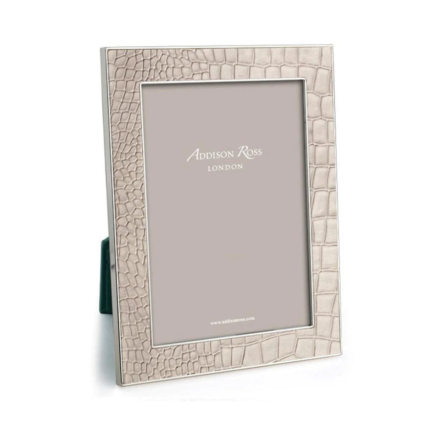 4x6 Faux Croc Cream Frame