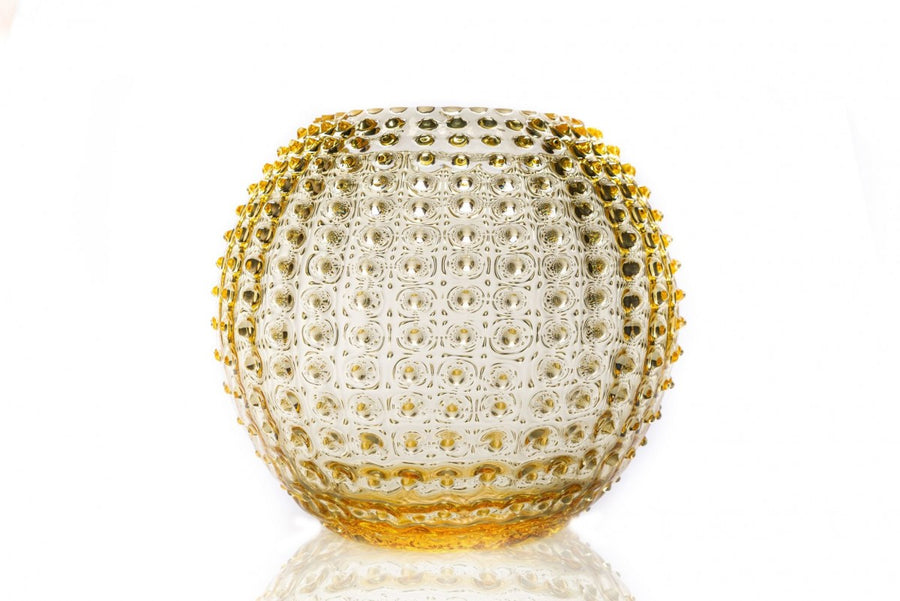 Hobnail Globe Vase 24 cm Citron