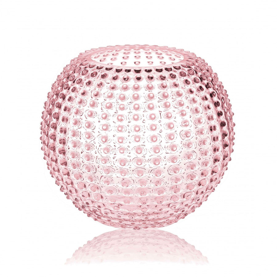 Hobnail Globe Vase 24 cm Rosa