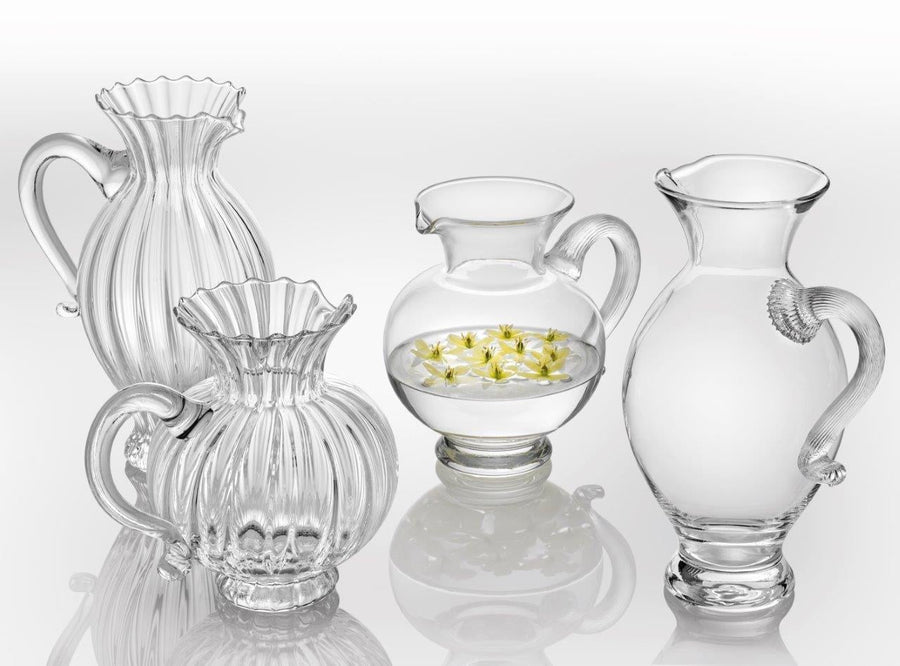 Maitre Pitcher With Lined Handle Clear