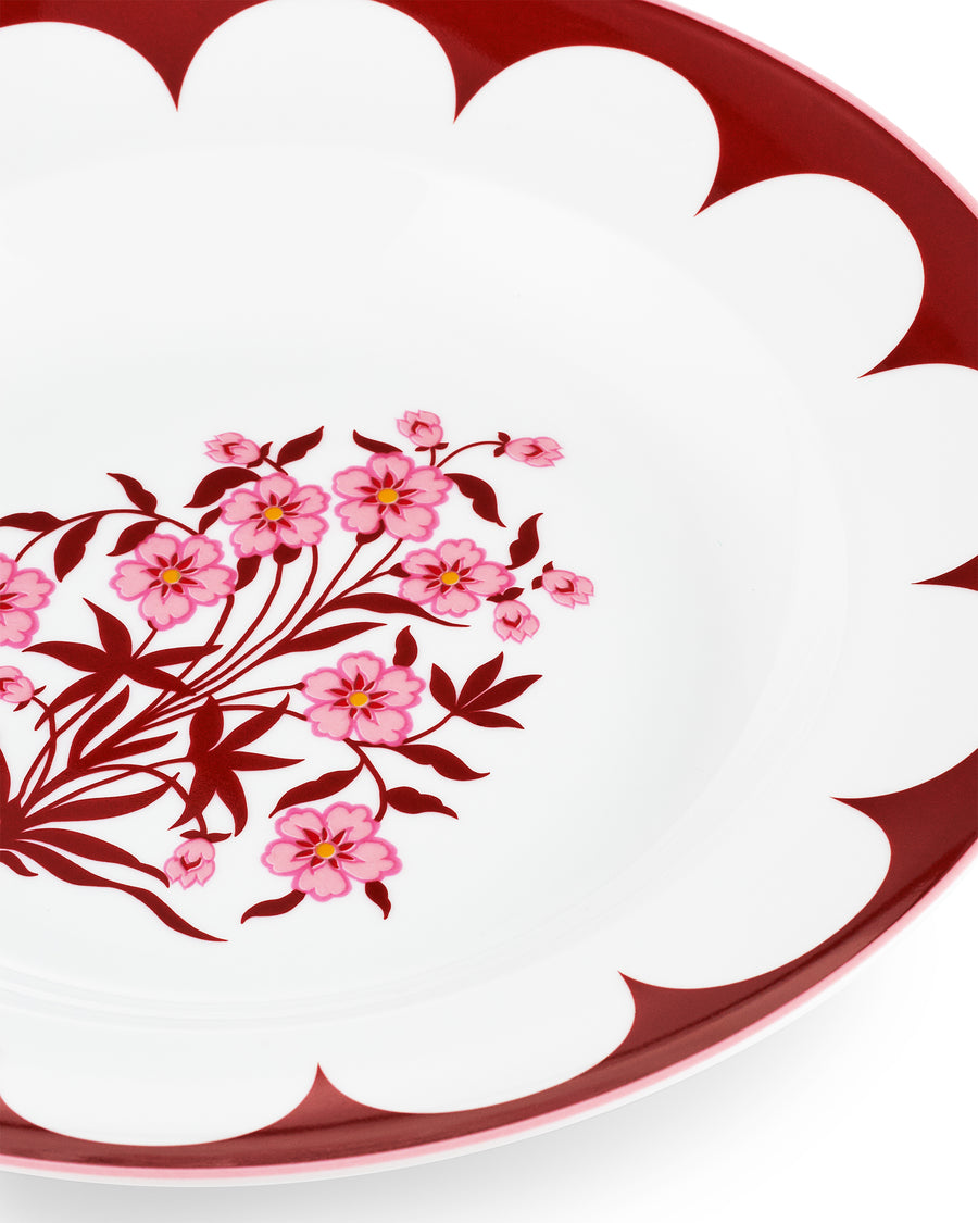 Jaipur Soup Plate Bordeaux 23 cm (Set of 6)