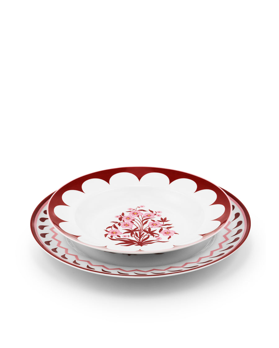 Jaipur Soup Plate Bordeaux 23 cm (Set of 6)