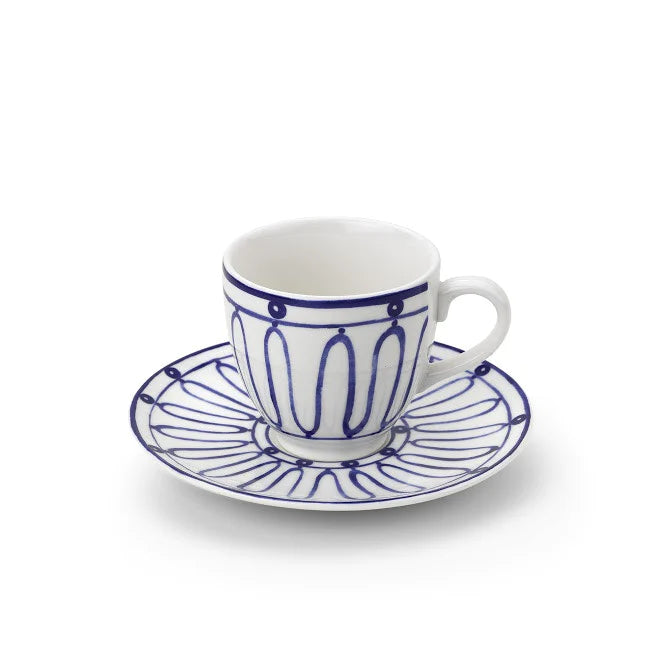 The Kyma Coffee-Tea Cup 28 cl, with Saucer, Set of 6