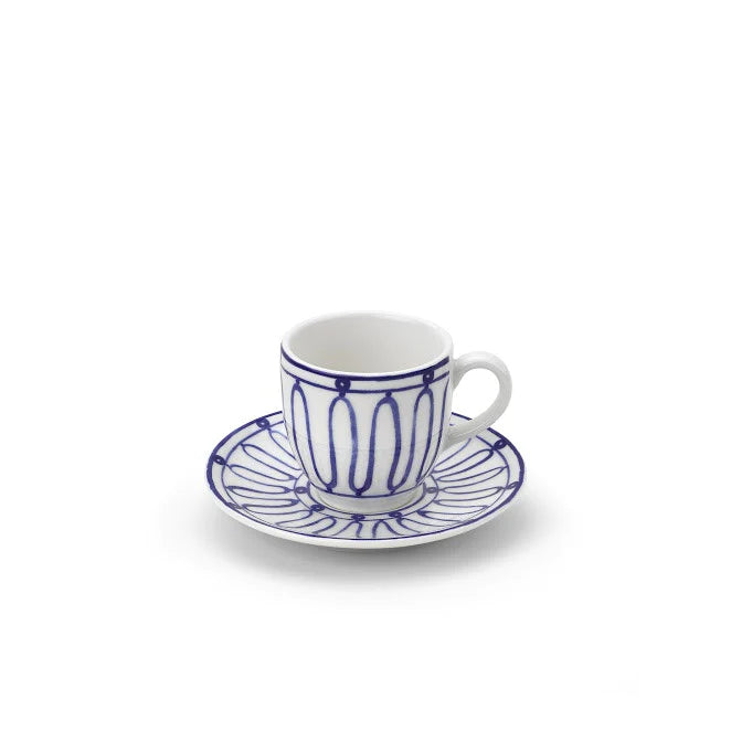 The Kyma Espresso Cup 9 cl, with Saucer, Set of 6