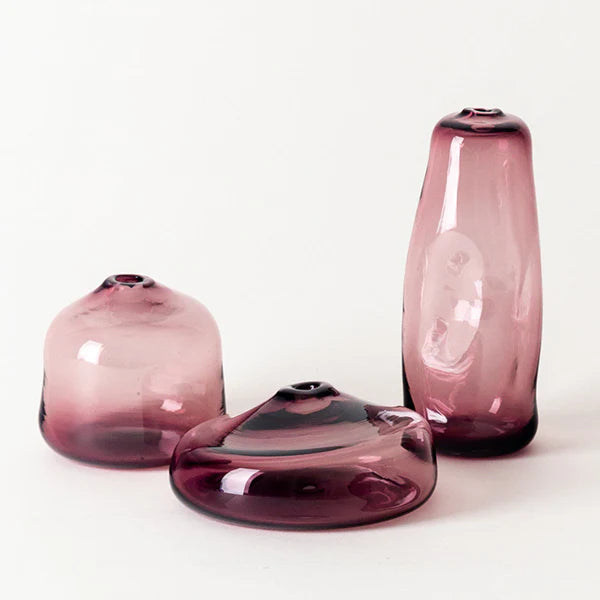 Little Gem Bud Vase Plum 3-Piece Set