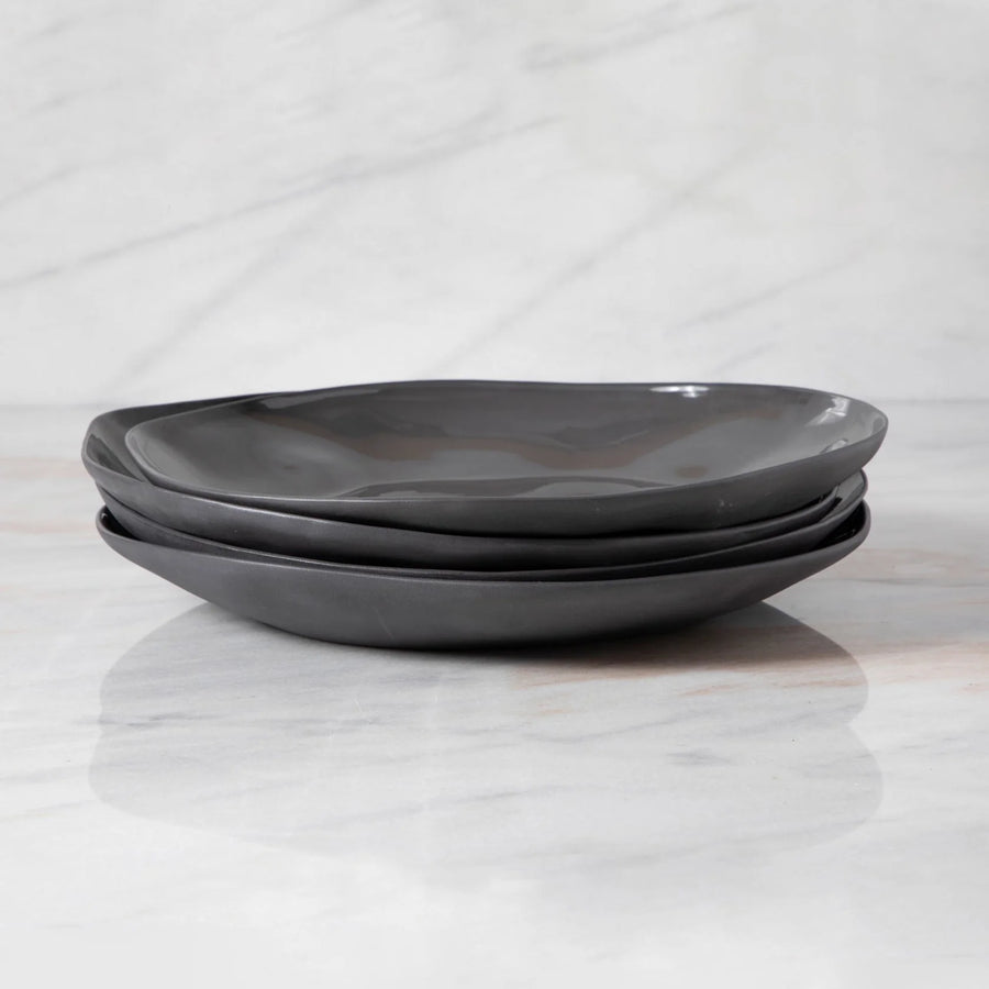 Tam Stoneware Ida Side Plate, Slate, Set of 6