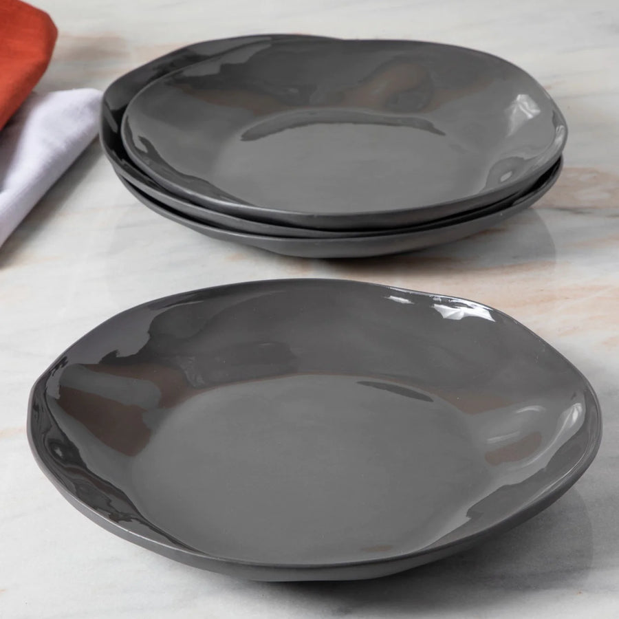 Tam Stoneware Ida Side Plate, Slate, Set of 6