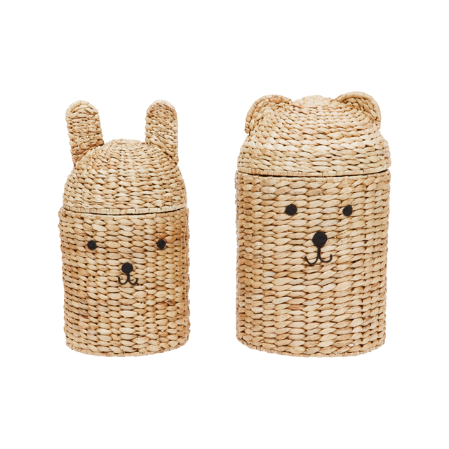 Bear & Rabbit Storage Basket - Set of 2