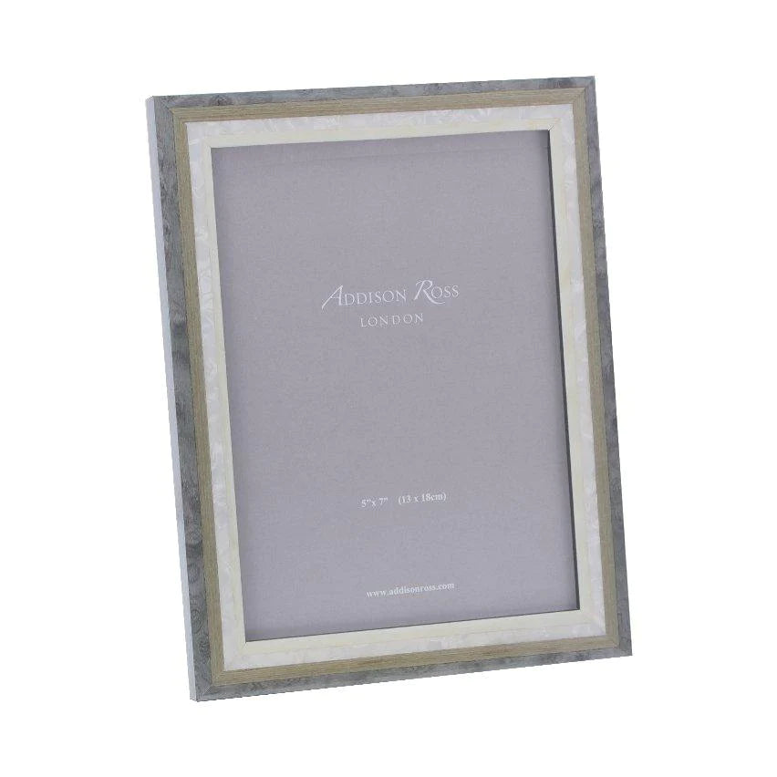 5x7 Studio Grey Mother of Pearl Marquetry Frame