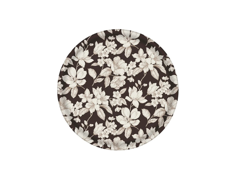 Magnolia Chocolate Laminate Tray D.37 cm