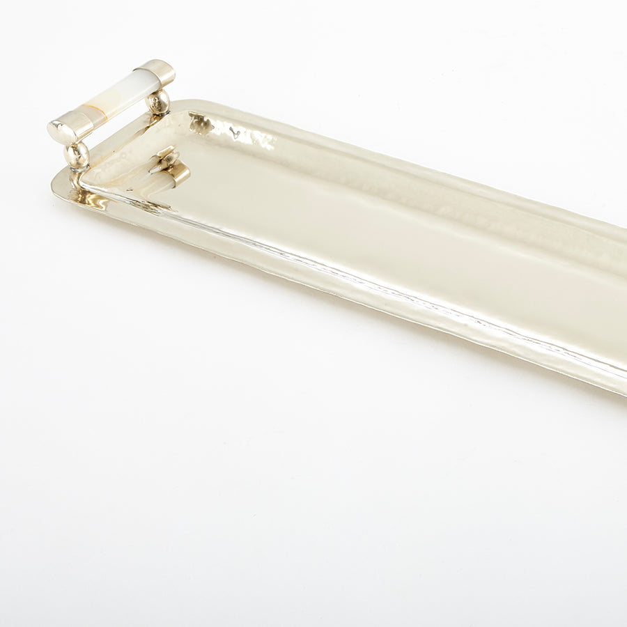 Valle Narrow Tray with Cream Onyx Handles