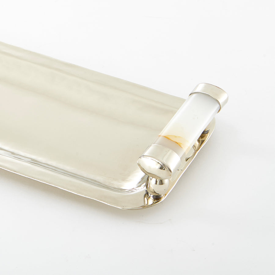 Valle Narrow Tray with Cream Onyx Handles