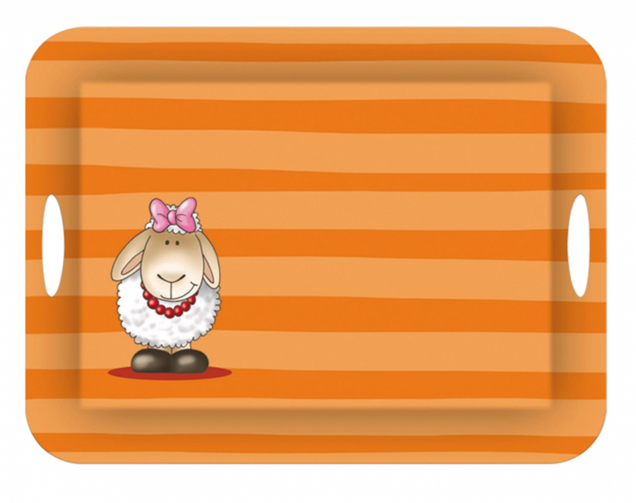 Tray with Integrated Handles 50x37 cm Mr. & Mrs. Sheep