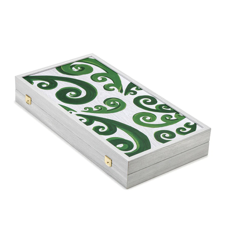 Peacock Backgammon, Green Large