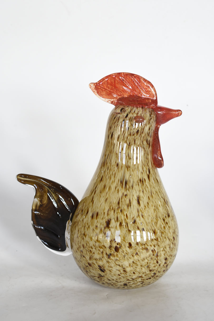 Speckled Glass Rooster Figurine