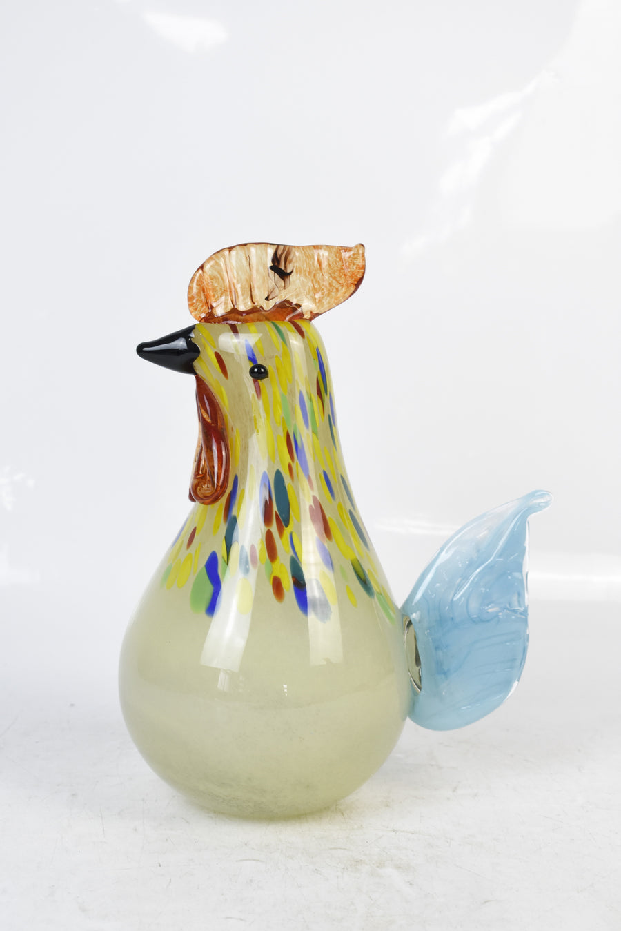 Speckled Glass Rooster Figurine