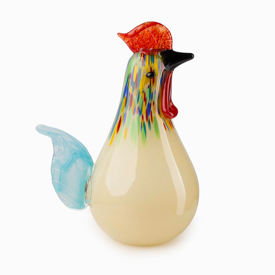 Speckled Glass Rooster Figurine