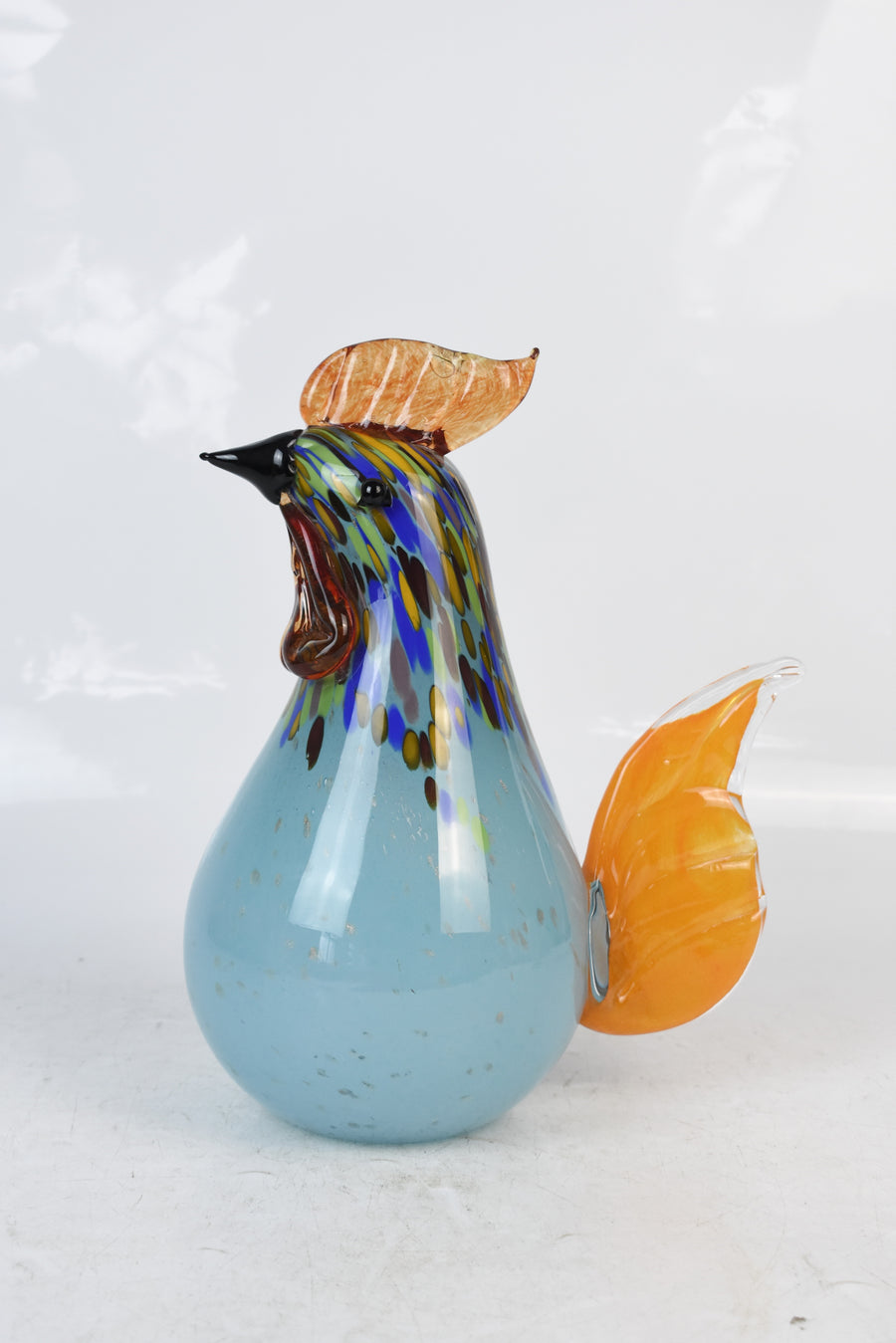 Speckled Glass Rooster Figurine