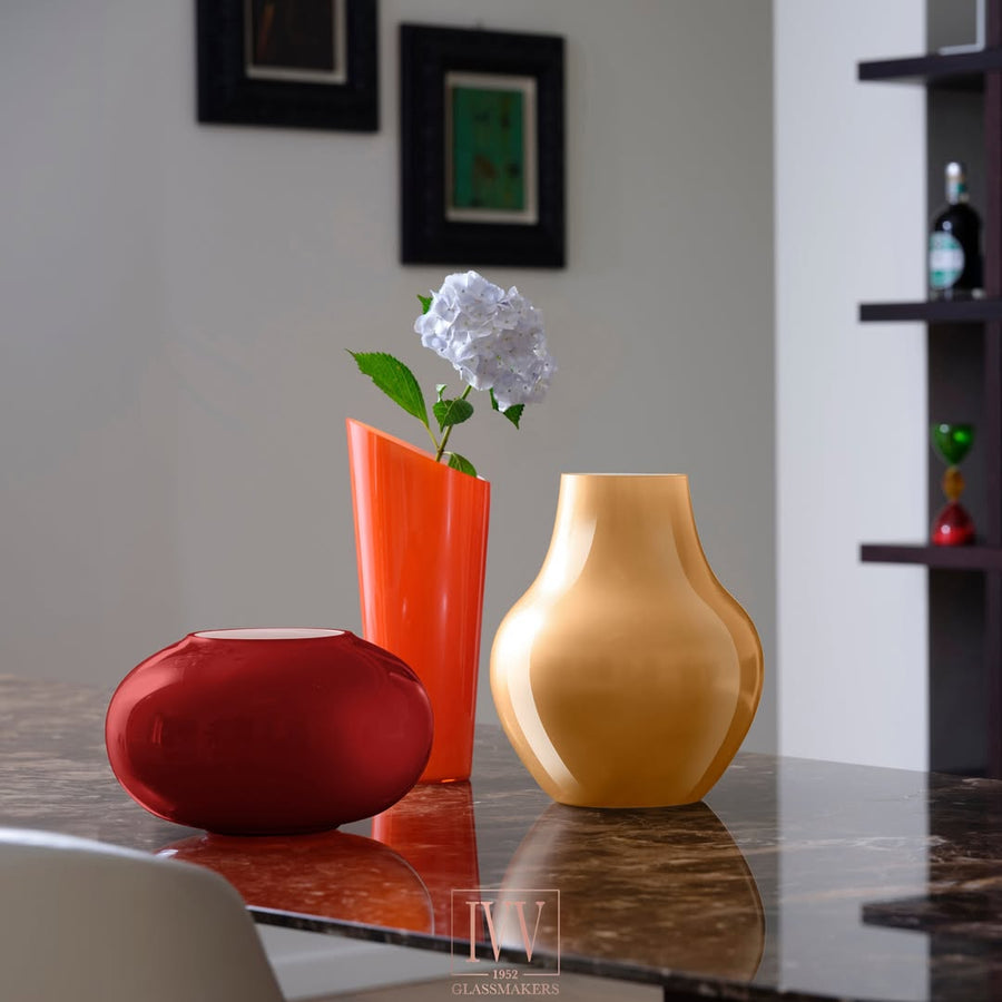 Soho Cold Cut Peach/Milk White Cased Vase