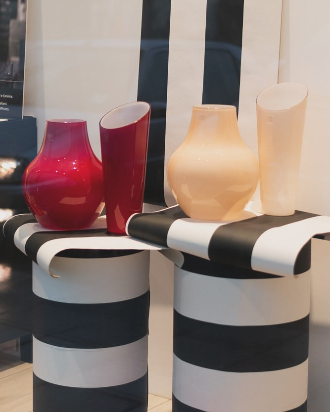 Soho Cold Cut Peach/Milk White Cased Vase