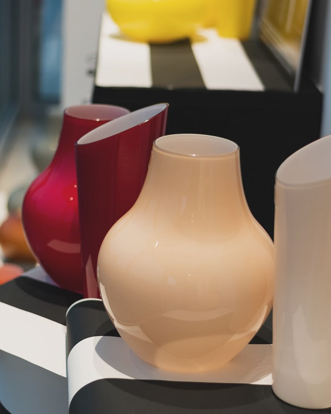 Soho Cold Cut Peach/Milk White Cased Vase