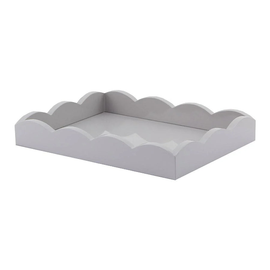 Chiffon Grey Small Lacquered Scallop Tray