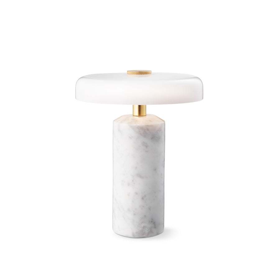 Trip Table Lamp, Carrara & White Glossy