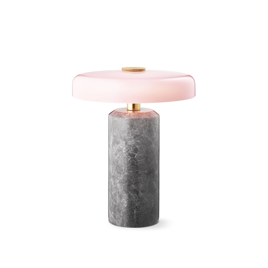 Trip Table Lamp, Silver & Rose