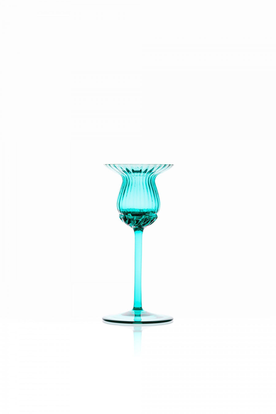 Tulipan Candle Holder 15 cm Turquoise