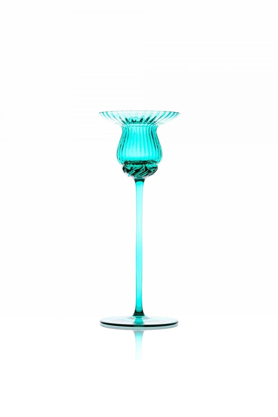 Tulipan Candle Holder 20 cm Turquoise