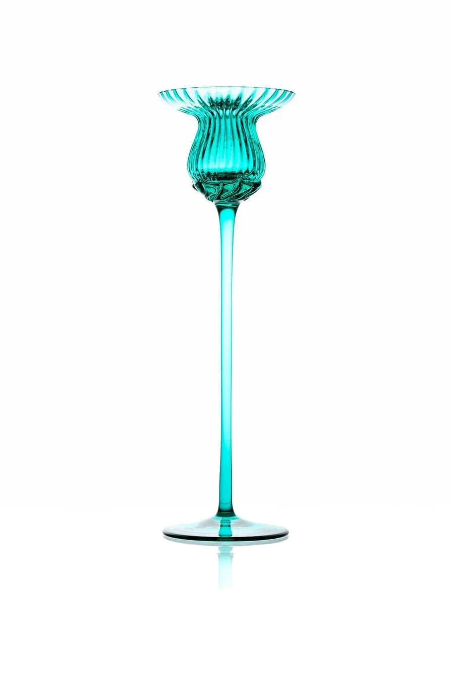 Tulipan Candle Holder 25 cm Turquoise