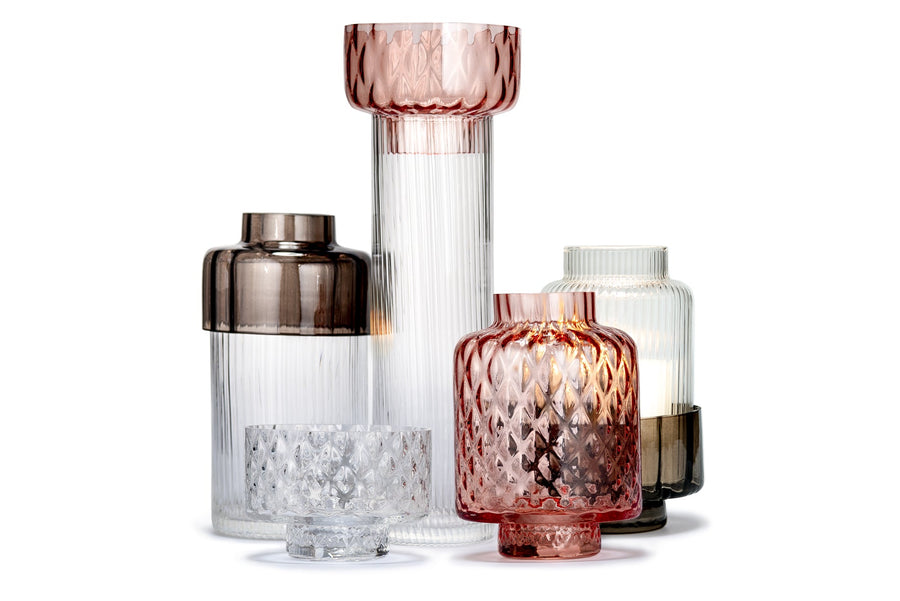 XYZ Vase Clear/Bronze Grey