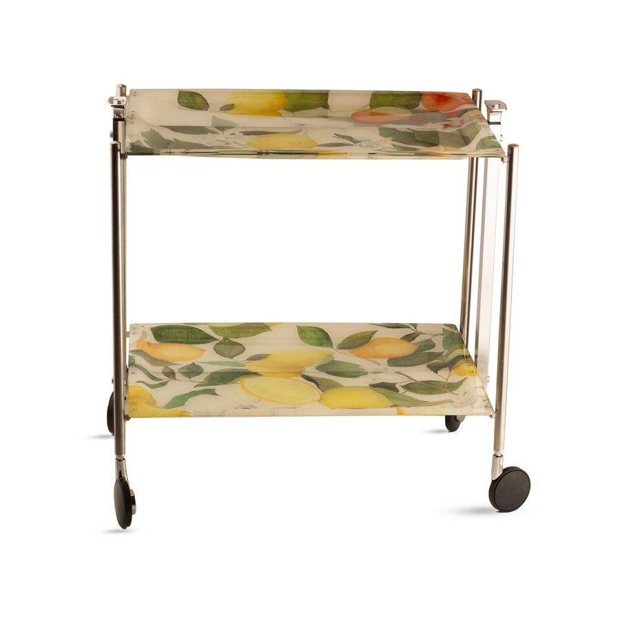 Amalfi Acrylic and Linen Tray with Stand