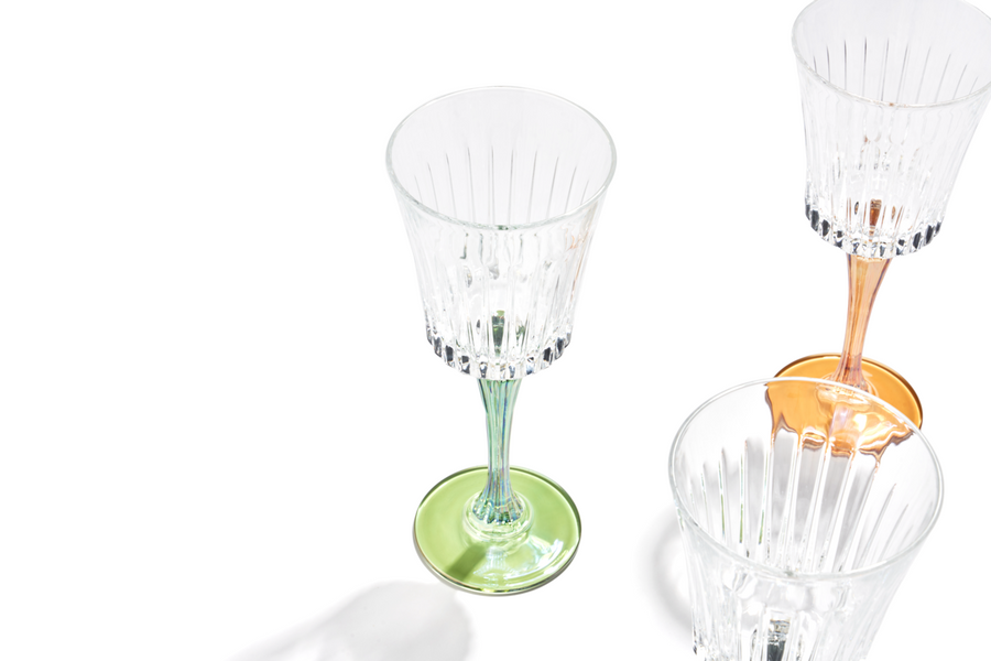 6-pc Set Domina Juice Goblets with Colored Stem