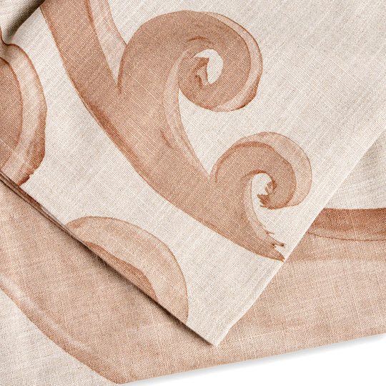 Athenee Peacock Beige Tablecloth, Non-Stain