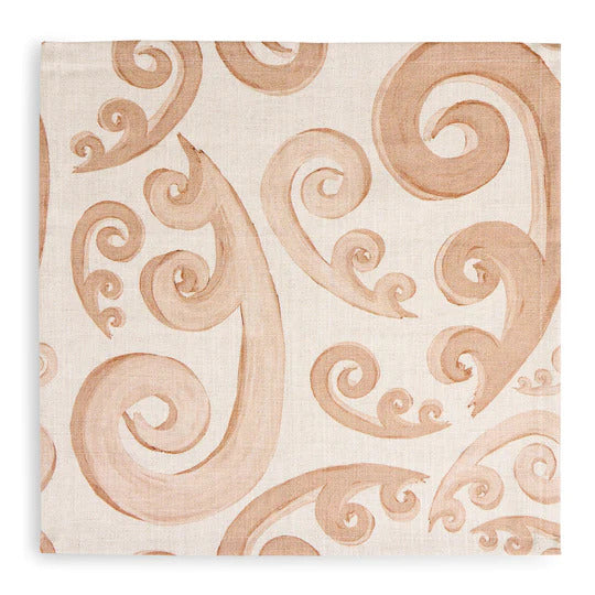 Athenee Peacock Beige Non-Stain Napkins, 50 x 50, Set of 2