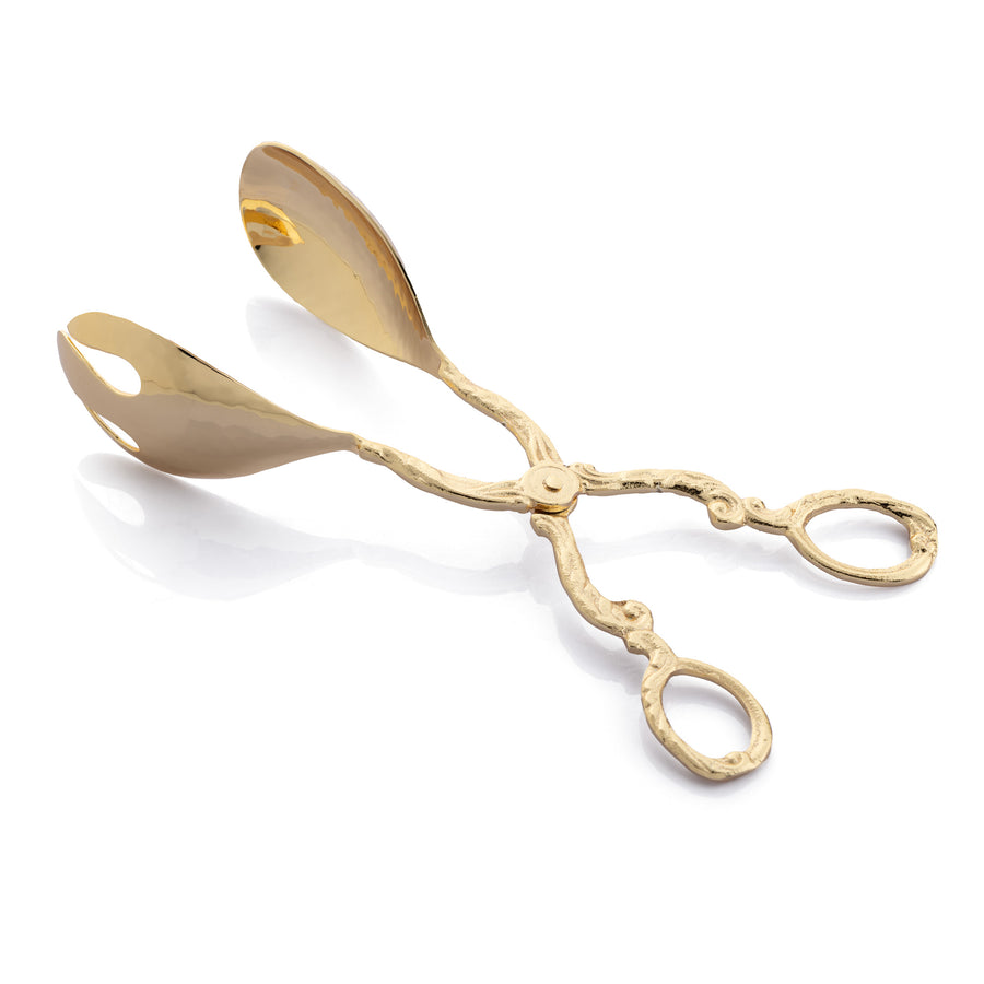 Golden Elegance Salad Tongs