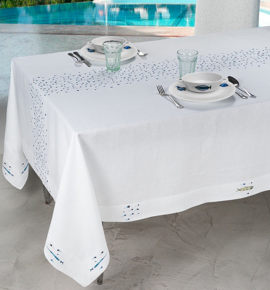 Aequor Hand Embroidered Table Cloth