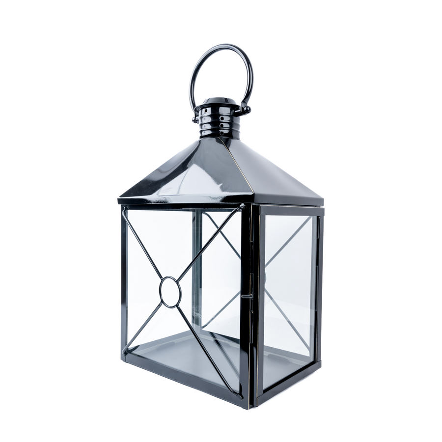 Charcoal Rectangular Lantern Antique Dark Bronze