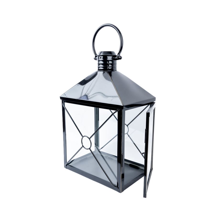 Charcoal Rectangular Lantern Antique Dark Bronze