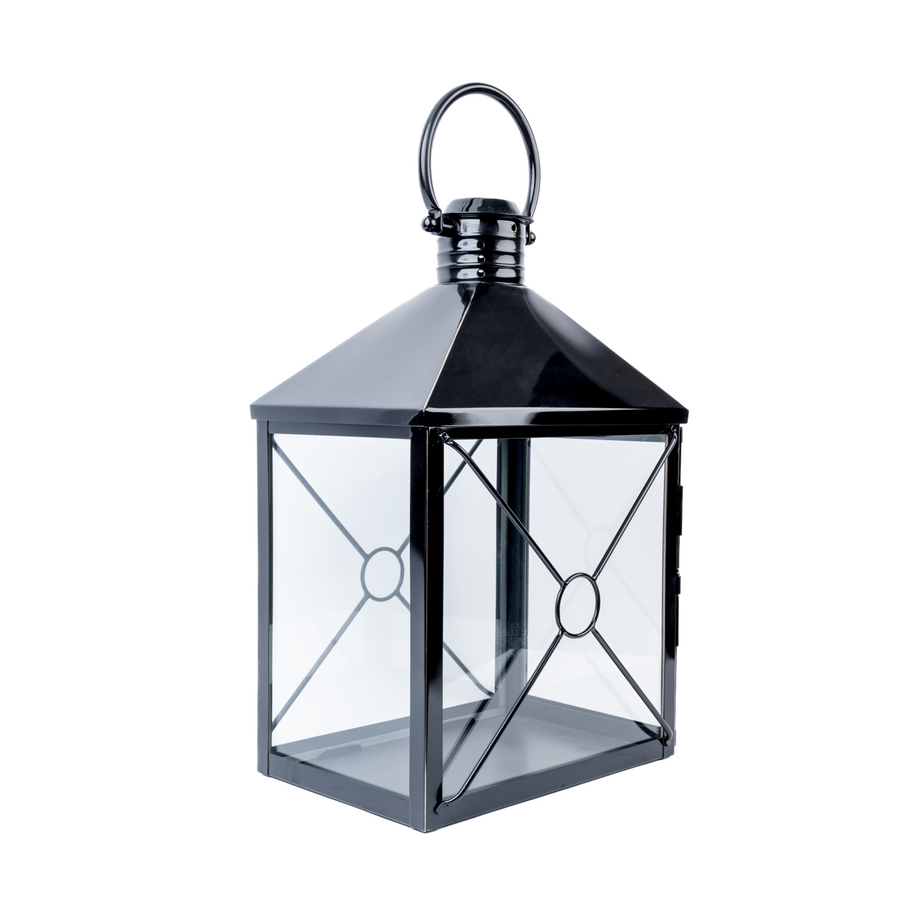 Charcoal Rectangular Lantern Antique Dark Bronze